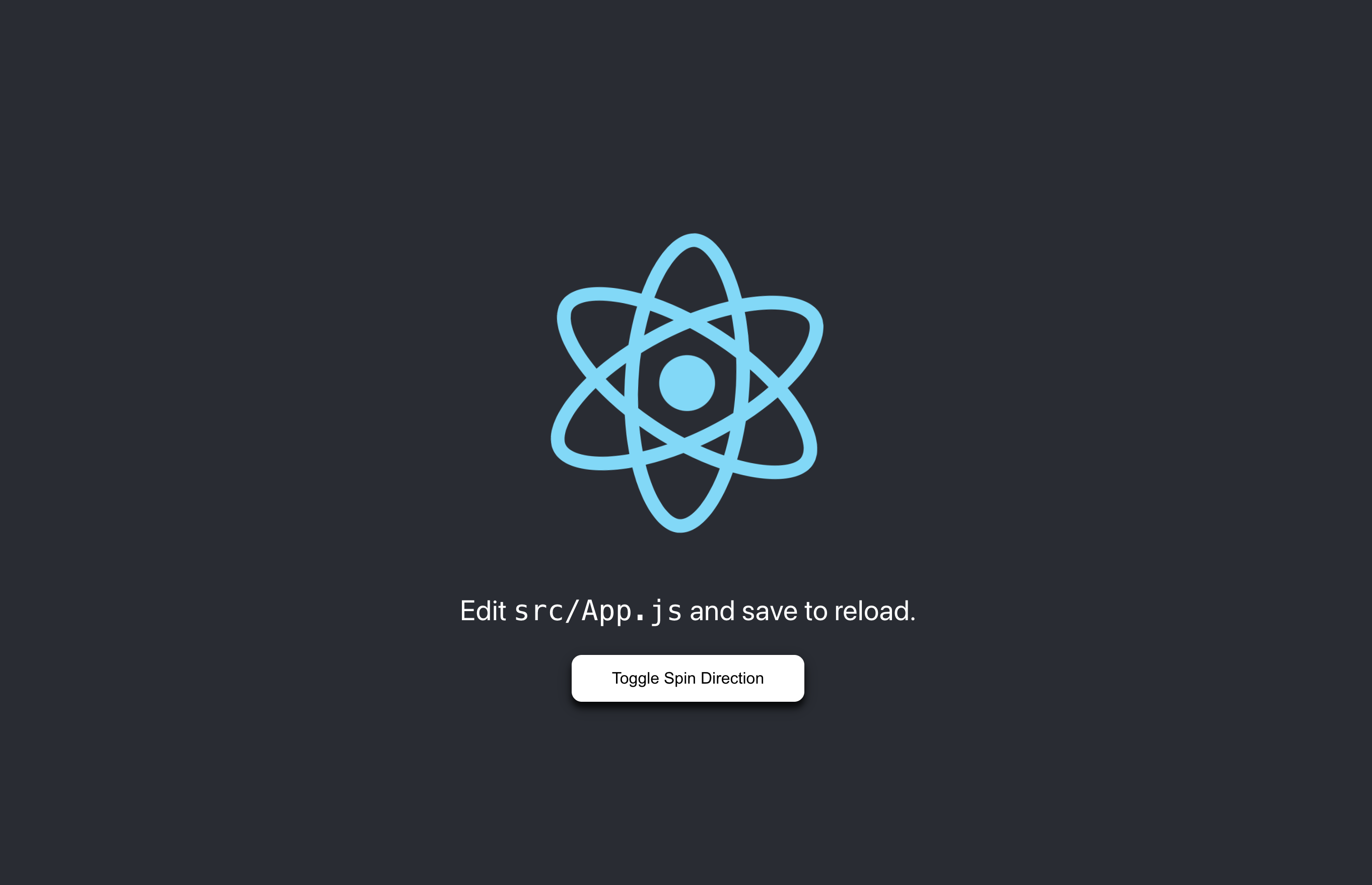 Updated React Page text